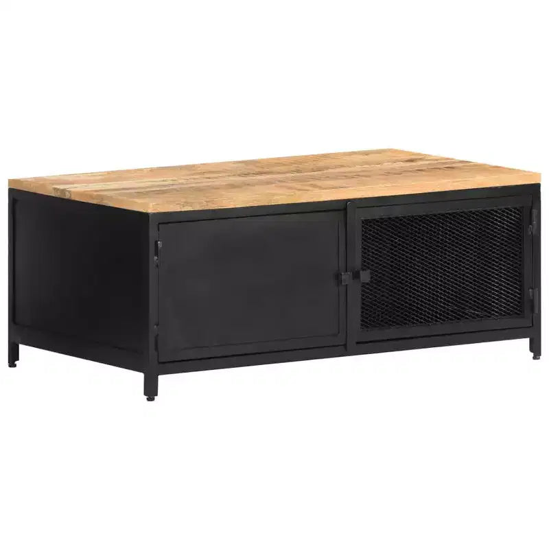 vidaXL Table basse 90x50x37 cm Bois de manguier massif brut