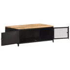 vidaXL Table basse 90x50x37 cm Bois de manguier massif brut