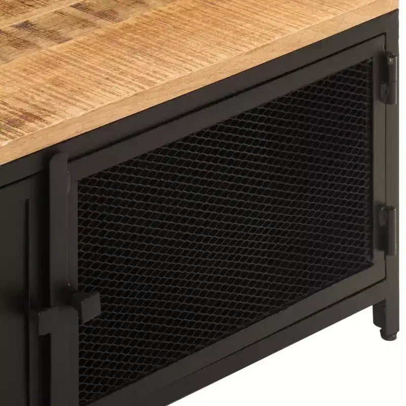 vidaXL Table basse 90x50x37 cm Bois de manguier massif brut