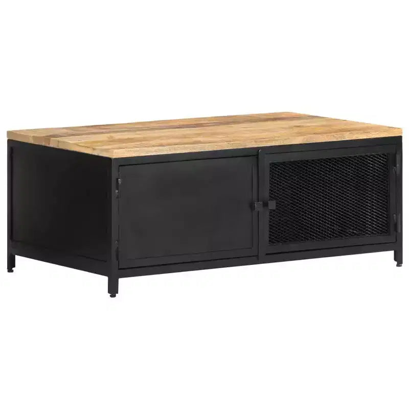 vidaXL Table basse 90x50x37 cm Bois de manguier massif brut