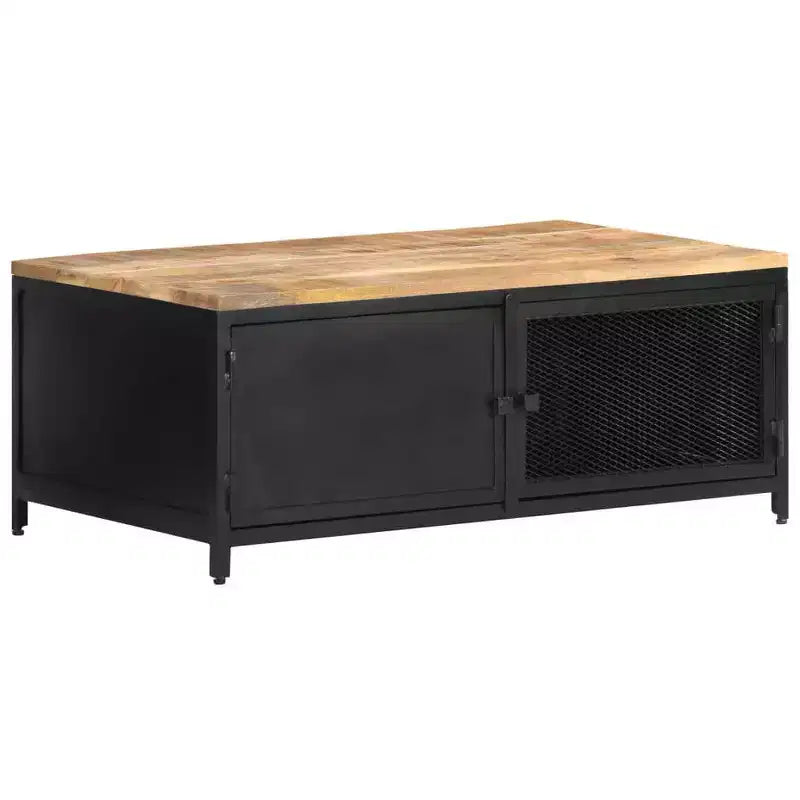 vidaXL Table basse 90x50x37 cm Bois de manguier massif brut