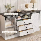 Meuble de bar à café Acekool Farmhouse, buffet 58,66" avec tiroirs, portes coulissantes pour cuisine ou salon