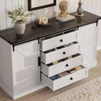 Meuble de bar à café Acekool Farmhouse, buffet 58,66" avec tiroirs, portes coulissantes pour cuisine ou salon