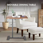 Table d'appoint pour ordinateur portable à hauteur réglable, plateau inclinable, table mobile, cadre en métal robuste, convient pour la maison, le bureau, le canapé ou l'hôpital