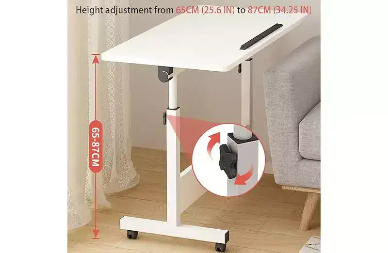Petit bureau debout, hauteur réglable, bureau pliable avec roulettes, table d'ordinateur mobile, bureau assis-debout, pour petits espaces