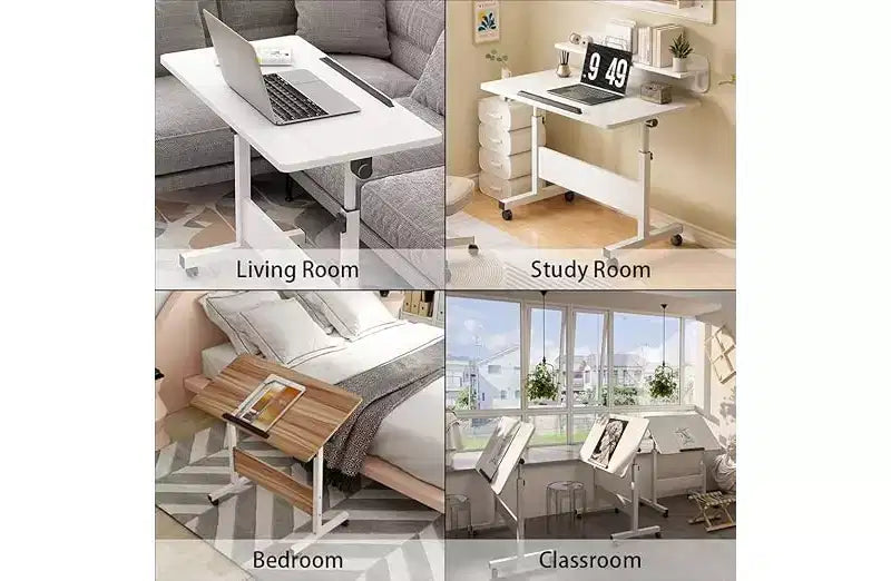 Petit bureau debout, hauteur réglable, bureau pliable avec roulettes, table d'ordinateur mobile, bureau assis-debout, pour petits espaces