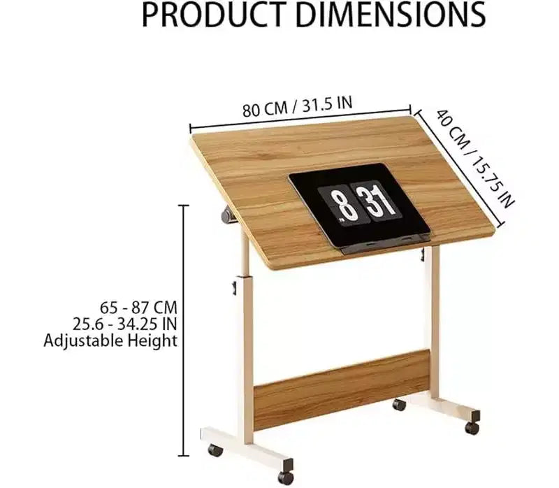 Petit bureau debout, hauteur réglable, bureau pliable avec roulettes, table d'ordinateur mobile, bureau assis-debout, pour petits espaces