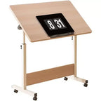 Petit bureau debout, hauteur réglable, bureau pliable avec roulettes, table d'ordinateur mobile, bureau assis-debout, pour petits espaces