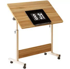 Petit bureau debout, hauteur réglable, bureau pliable avec roulettes, table d'ordinateur mobile, bureau assis-debout, pour petits espaces