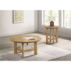 Coaster, ensemble de 2 tables basses rondes en bois Ottowa