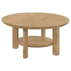 Coaster, ensemble de 2 tables basses rondes en bois Ottowa