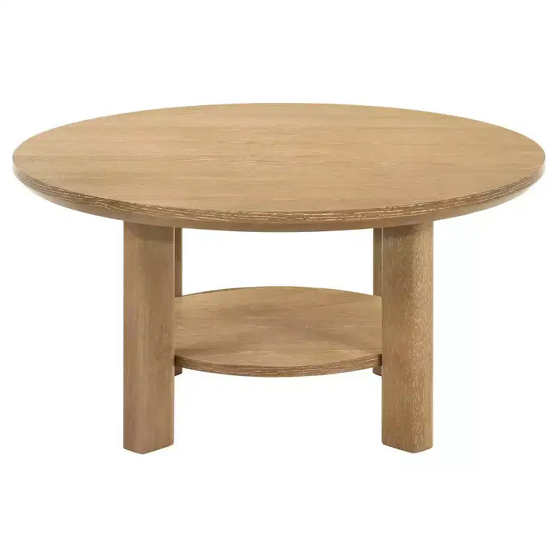 Coaster, ensemble de 2 tables basses rondes en bois Ottowa