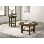 Coaster, ensemble de 2 tables basses rondes en bois Ottowa