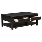 Table basse rectangulaire à 2 tiroirs Concord de Coaster, Java vieilli