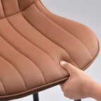 TUYOHW Lot de 2 tabourets de bar en cuir PU à hauteur de comptoir, chaises de bar pivotantes avec siège ergonomique, chaises de salle à manger pour îlot de cuisine, bureau, bar