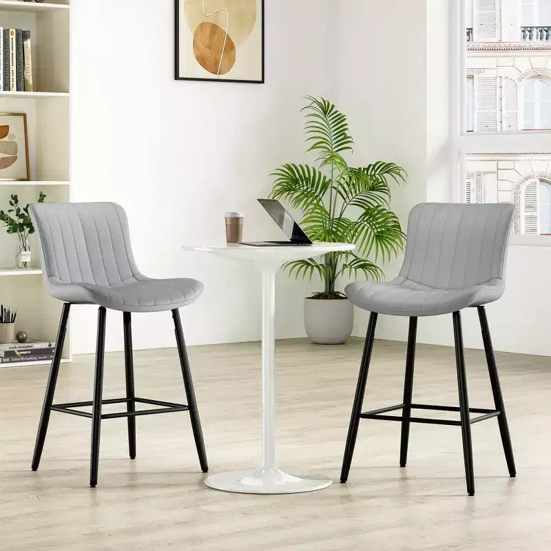 TUYOHW Lot de 2 tabourets de bar en cuir PU à hauteur de comptoir, chaises de bar pivotantes avec siège ergonomique, chaises de salle à manger pour îlot de cuisine, bureau, bar