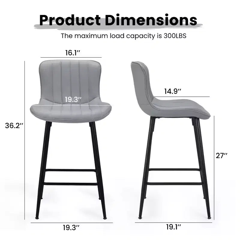 TUYOHW Lot de 2 tabourets de bar en cuir PU à hauteur de comptoir, chaises de bar pivotantes avec siège ergonomique, chaises de salle à manger pour îlot de cuisine, bureau, bar