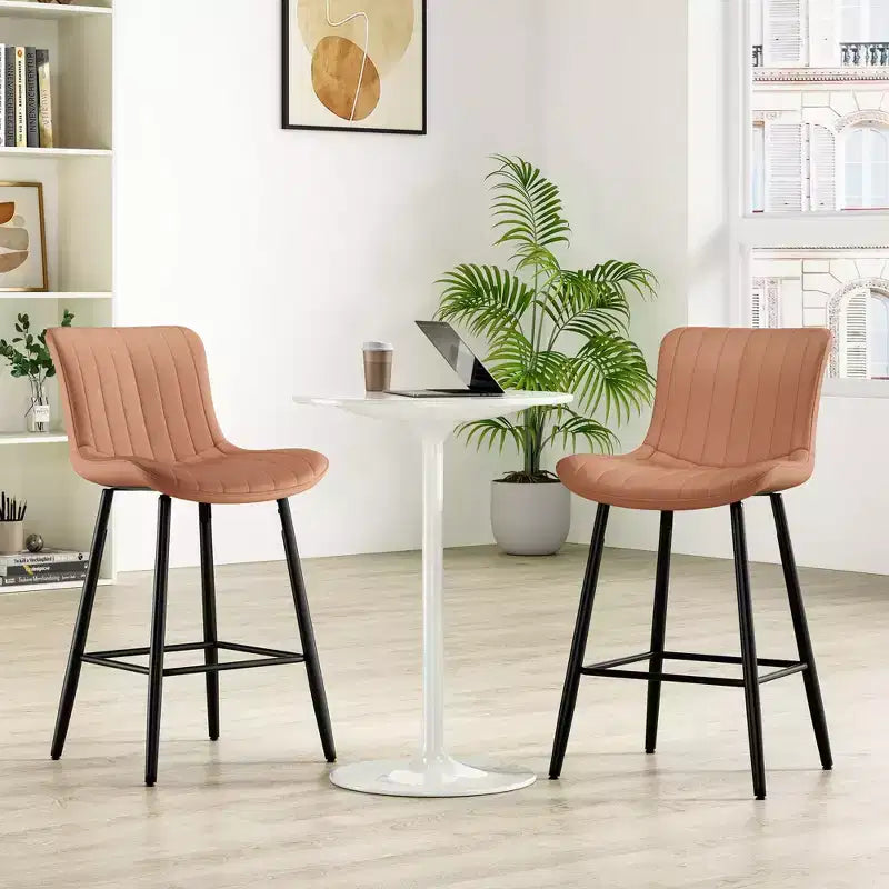 TUYOHW Lot de 2 tabourets de bar en cuir PU à hauteur de comptoir, chaises de bar pivotantes avec siège ergonomique, chaises de salle à manger pour îlot de cuisine, bureau, bar
