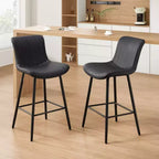 TUYOHW Lot de 2 tabourets de bar en cuir PU à hauteur de comptoir, chaises de bar pivotantes avec siège ergonomique, chaises de salle à manger pour îlot de cuisine, bureau, bar