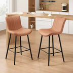TUYOHW Lot de 2 tabourets de bar en cuir PU à hauteur de comptoir, chaises de bar pivotantes avec siège ergonomique, chaises de salle à manger pour îlot de cuisine, bureau, bar