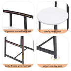 Tabourets de bar à hauteur de comptoir TUYOHW, lot de 3, chaises de bar avec dossier ergonomique et base en acier, chaises sans accoudoirs pour îlot de cuisine, bar de maison, salle à manger