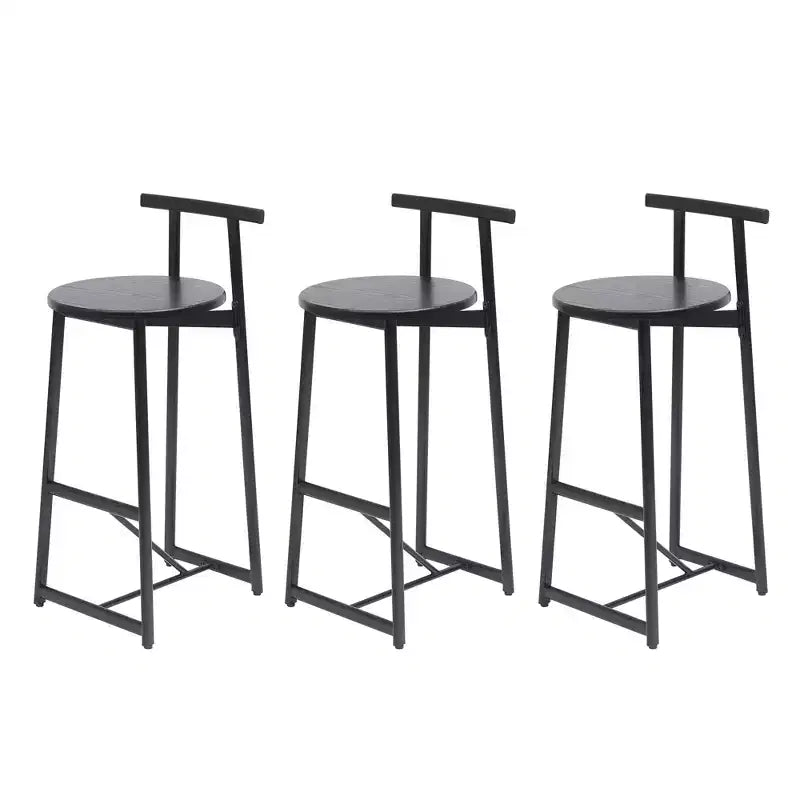 Tabourets de bar à hauteur de comptoir TUYOHW, lot de 3, chaises de bar avec dossier ergonomique et base en acier, chaises sans accoudoirs pour îlot de cuisine, bar de maison, salle à manger