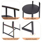 Tabourets de bar à hauteur de comptoir TUYOHW, lot de 3, chaises de bar avec dossier ergonomique et base en acier, chaises sans accoudoirs pour îlot de cuisine, bar de maison, salle à manger