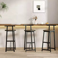 Tabourets de bar à hauteur de comptoir TUYOHW, lot de 3, chaises de bar avec dossier ergonomique et base en acier, chaises sans accoudoirs pour îlot de cuisine, bar de maison, salle à manger