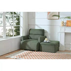 Ensemble de fauteuils d'appoint surdimensionnés TUYOHW, fauteuil de salon moderne de 89 cm avec pouf de rangement, siège profond, fauteuil rembourré pour salon, chambre, bureau