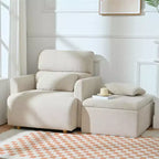 Ensemble de fauteuils d'appoint surdimensionnés TUYOHW, fauteuil de salon moderne de 89 cm avec pouf de rangement, siège profond, fauteuil rembourré pour salon, chambre, bureau