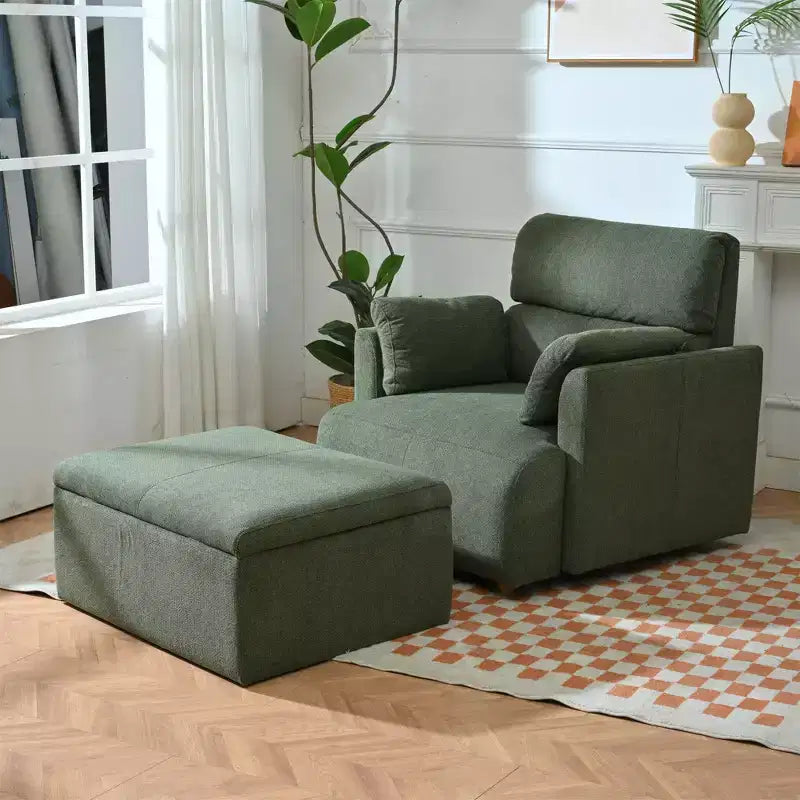 Ensemble de fauteuils d'appoint surdimensionnés TUYOHW, fauteuil de salon moderne de 89 cm avec pouf de rangement, siège profond, fauteuil rembourré pour salon, chambre, bureau