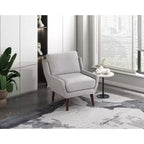 Fauteuil d'appoint TUYOHW, fauteuil de salon avec revêtement en chenille, coussin réversible, pieds en bois massif, fauteuil de canapé pour salon, chambre, bureau
