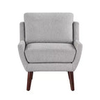 Fauteuil d'appoint TUYOHW, fauteuil de salon avec revêtement en chenille, coussin réversible, pieds en bois massif, fauteuil de canapé pour salon, chambre, bureau