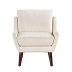 Fauteuil d'appoint TUYOHW, fauteuil de salon avec revêtement en chenille, coussin réversible, pieds en bois massif, fauteuil de canapé pour salon, chambre, bureau