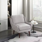 Fauteuil d'appoint TUYOHW, fauteuil de salon avec revêtement en chenille, coussin réversible, pieds en bois massif, fauteuil de canapé pour salon, chambre, bureau