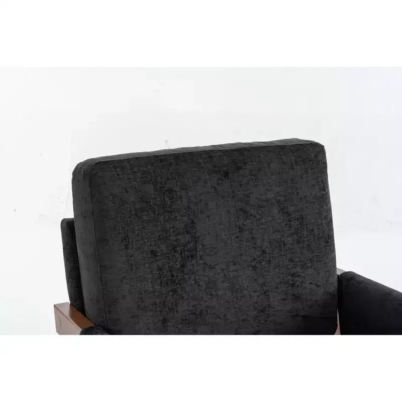 Fauteuil d'appoint en velours TUYOHW, Fauteuil rembourré avec coussin lombaire moelleux, Capacité de 136 kg, Chaise longue ergonomique pour salon, chambre à coucher