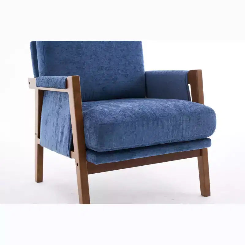Fauteuil d'appoint en velours TUYOHW, Fauteuil rembourré avec coussin lombaire moelleux, Capacité de 136 kg, Chaise longue ergonomique pour salon, chambre à coucher