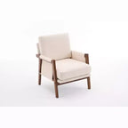 Fauteuil d'appoint en velours TUYOHW, Fauteuil rembourré avec coussin lombaire moelleux, Capacité de 136 kg, Chaise longue ergonomique pour salon, chambre à coucher