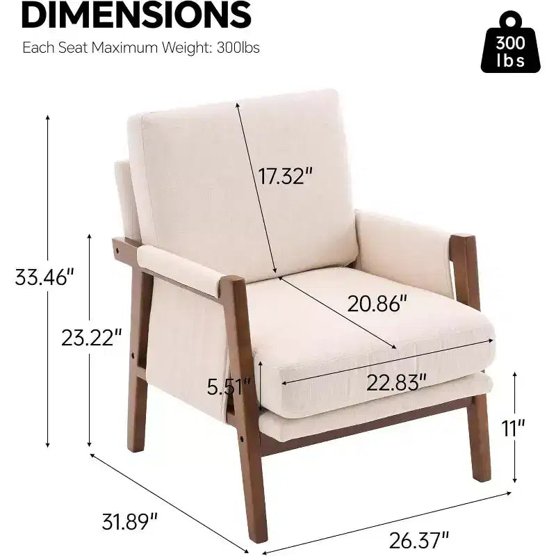 Fauteuil d'appoint en velours TUYOHW, Fauteuil rembourré avec coussin lombaire moelleux, Capacité de 136 kg, Chaise longue ergonomique pour salon, chambre à coucher