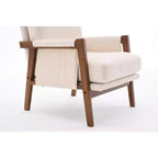 Fauteuil d'appoint en velours TUYOHW, Fauteuil rembourré avec coussin lombaire moelleux, Capacité de 136 kg, Chaise longue ergonomique pour salon, chambre à coucher