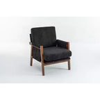 Fauteuil d'appoint en velours TUYOHW, Fauteuil rembourré avec coussin lombaire moelleux, Capacité de 136 kg, Chaise longue ergonomique pour salon, chambre à coucher