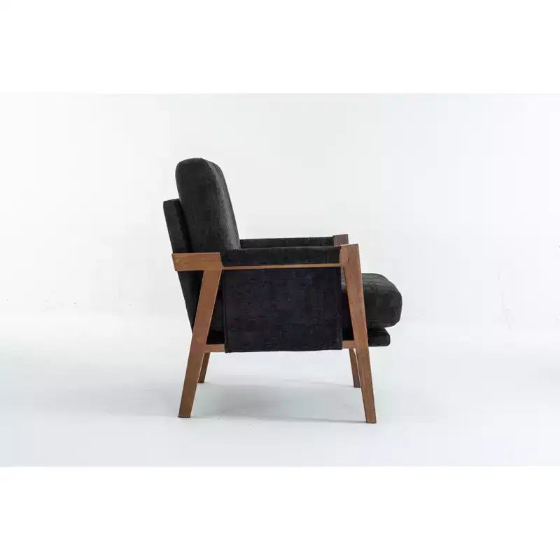 Fauteuil d'appoint en velours TUYOHW, Fauteuil rembourré avec coussin lombaire moelleux, Capacité de 136 kg, Chaise longue ergonomique pour salon, chambre à coucher