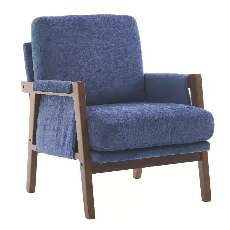 Fauteuil d'appoint en velours TUYOHW, Fauteuil rembourré avec coussin lombaire moelleux, Capacité de 136 kg, Chaise longue ergonomique pour salon, chambre à coucher