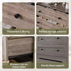 Commode en bois à 4 tiroirs pour chambre à coucher, table de chevet moderne, meuble de rangement en bois pour salon, couloir, placard
