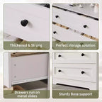 Commode en bois à 4 tiroirs pour chambre à coucher, table de chevet moderne, meuble de rangement en bois pour salon, couloir, placard