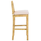 Tabouret de bar Tojo Cane à dossier rond – BST6506A – Naturel/Blanc – Safavieh