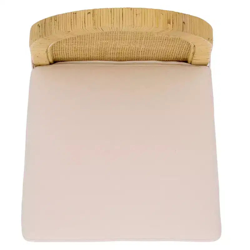 Tabouret de bar Tojo Cane à dossier rond – BST6506A – Naturel/Blanc – Safavieh