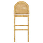 Tabouret de bar Tojo Cane à dossier rond – BST6506A – Naturel/Blanc – Safavieh