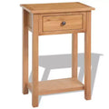 vidaXL Console Table Solid Oak & Engineered Wood 19.7x12.6x29.5 Brown