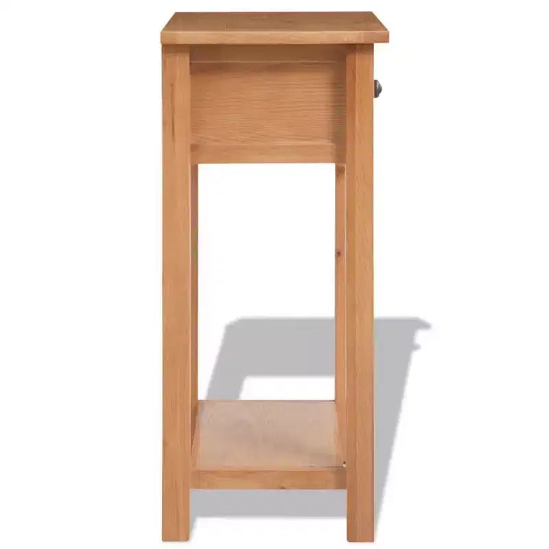 vidaXL Console en bois de chêne massif et bois d'ingénierie 50x32x75 cm Marron